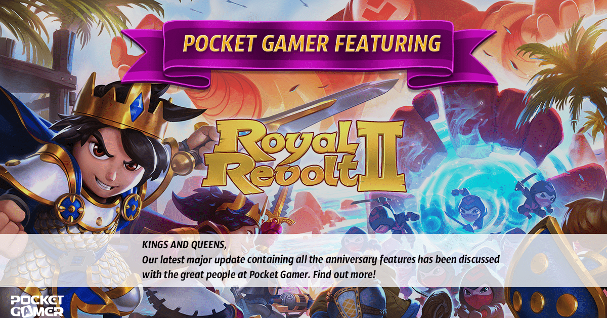 Royal Revolt 2 was featured on two Pocket Gamer articles!